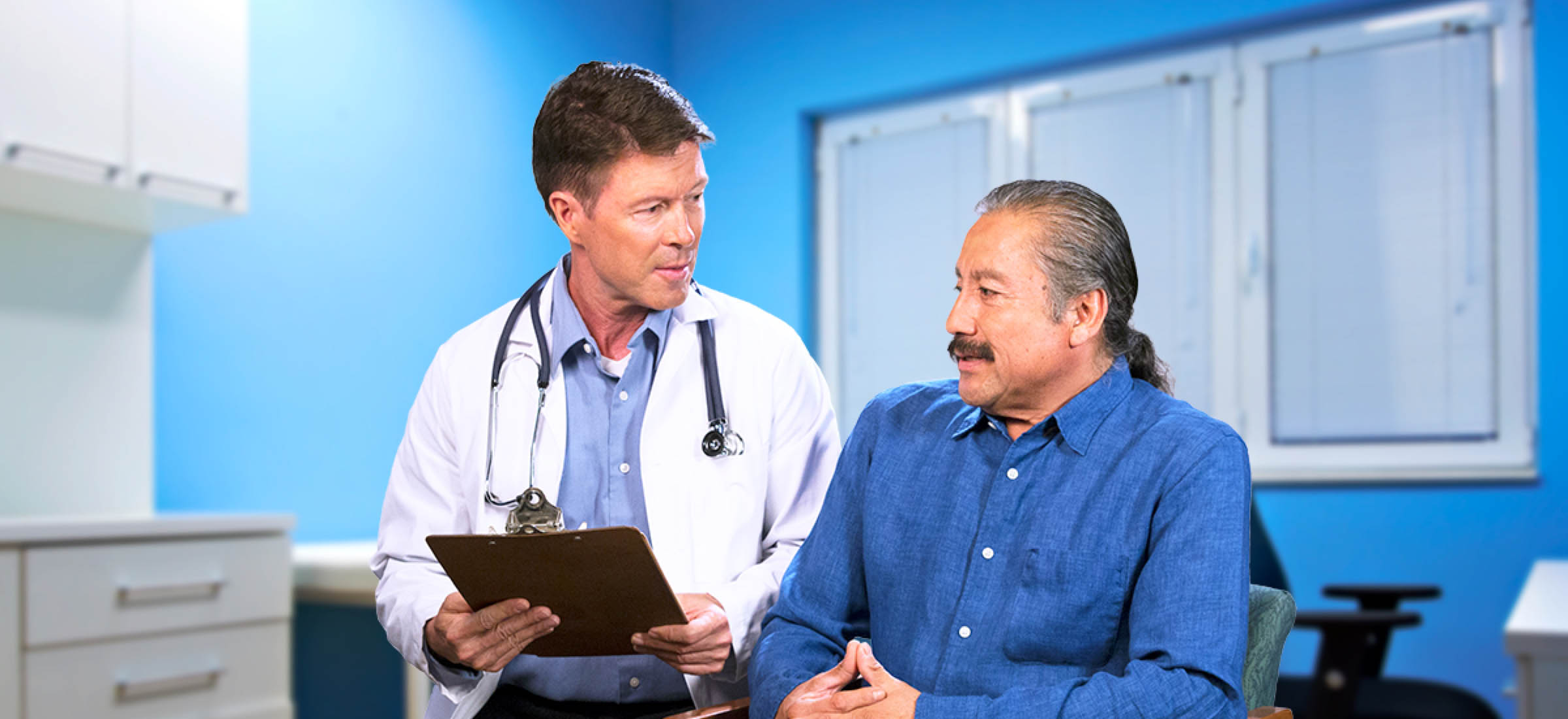 Doctor talking to a patient